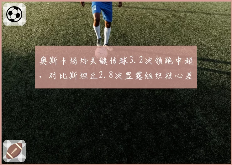 奥斯卡场均关键传球3.2次领跑中超，对比斯坦丘2.8次显露组织核心差距